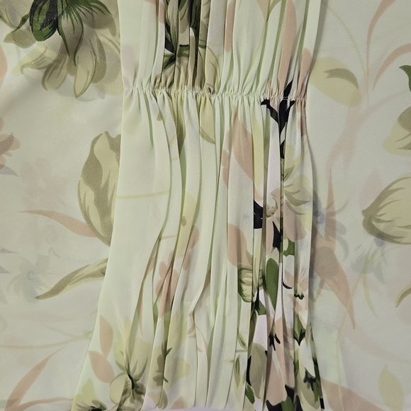 Vintage Coldwater Creek Green Floral Babydoll Dress Size 10 Fairy Y2K Whimsy - Picture 5 of 16